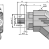Pompa tłoczkowa skośna, dwukierunkowa, ISO, wieloklinowy, 350-250bar, 23-125L wymiary
