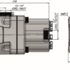 Pompa tłoczkowa prosta, dwukierunkowa, ISO, wieloklinowy, 270 bar, 60-80L wymiary