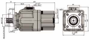 Pompa tłoczkowa prosta wymiary